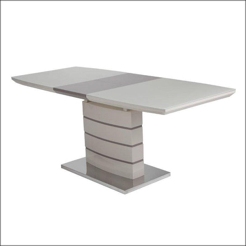 Trpezarijski sto DT122 Medijapan beli vis.sjaj 1400(1800)x800x750 mm
