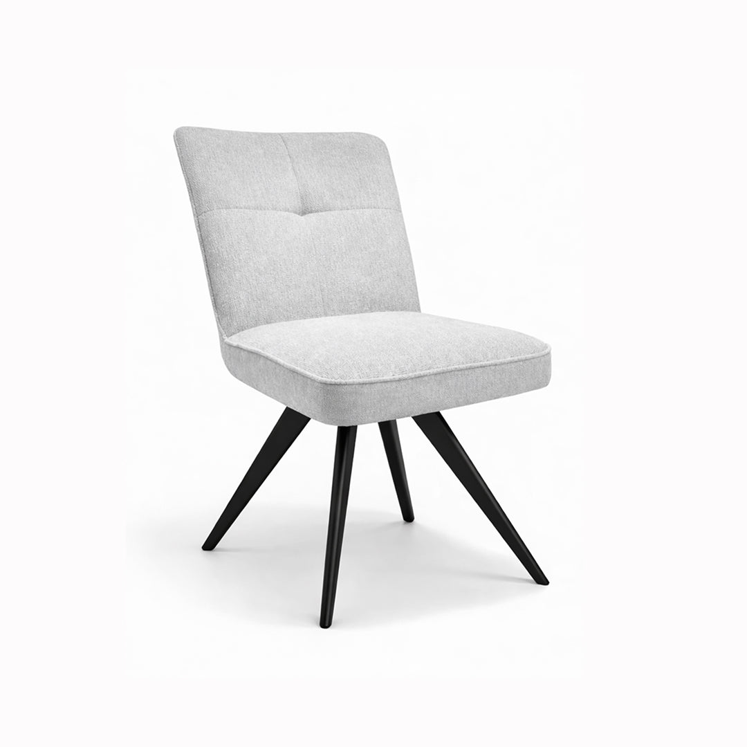Trpezarijska stolica Sena Siva Crne noge 485x420x950mm