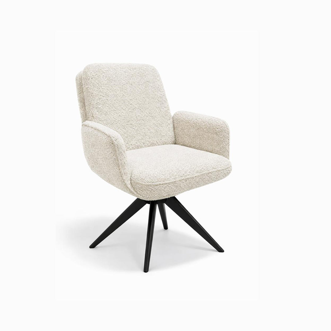 Trpezarijska stolica Julieta Bež - Crne noge 485x420x950mm