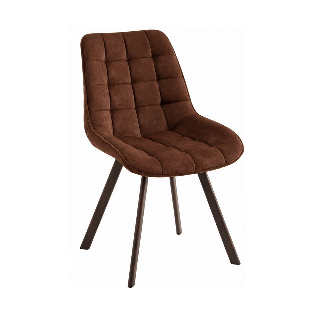 Trpezarijska stolica Victoria Braon/Braon metalne noge 575x455x850