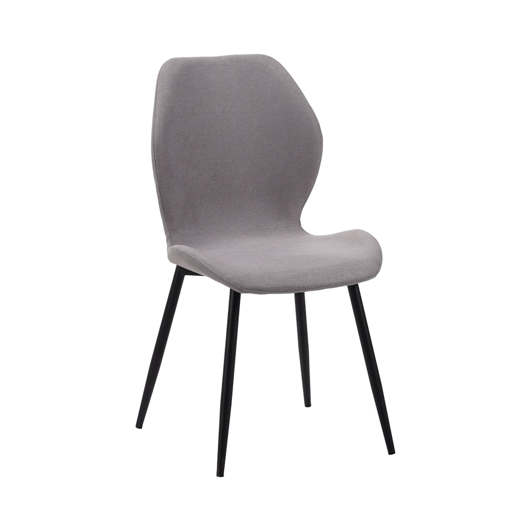 Trpezarijska stolica Lora Svetlo siva/Crne mat noge 470x390x860mm