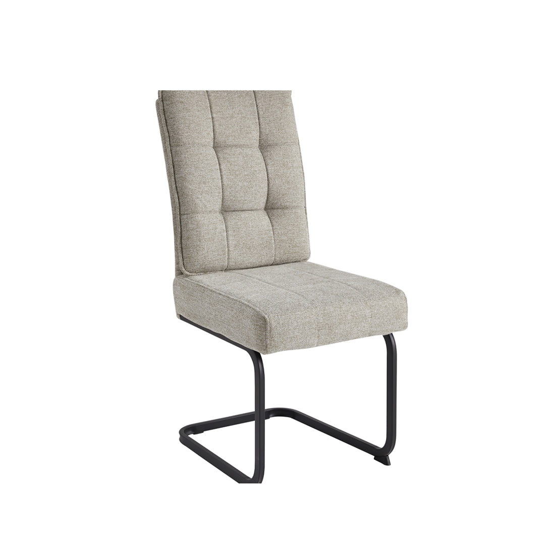 Trpezarijska stolica Molde Bež/Crne metalne noge 575x455x850