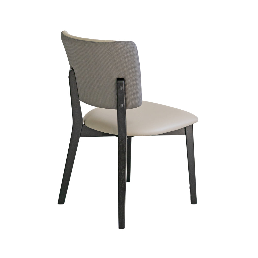 Trpezarijska stolica B2690 Svetlo Siva-Tamno siva/Crne dr. noge