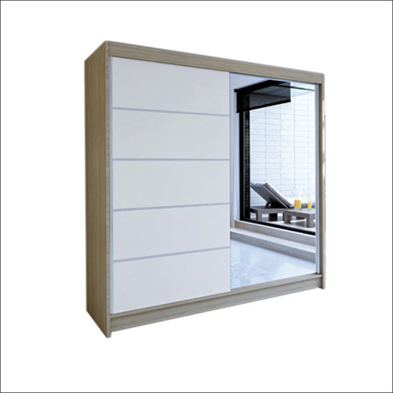 Klizni plakar Arti 3 Sonoma/Belo sa ogledalom 1800x2150x580 mm