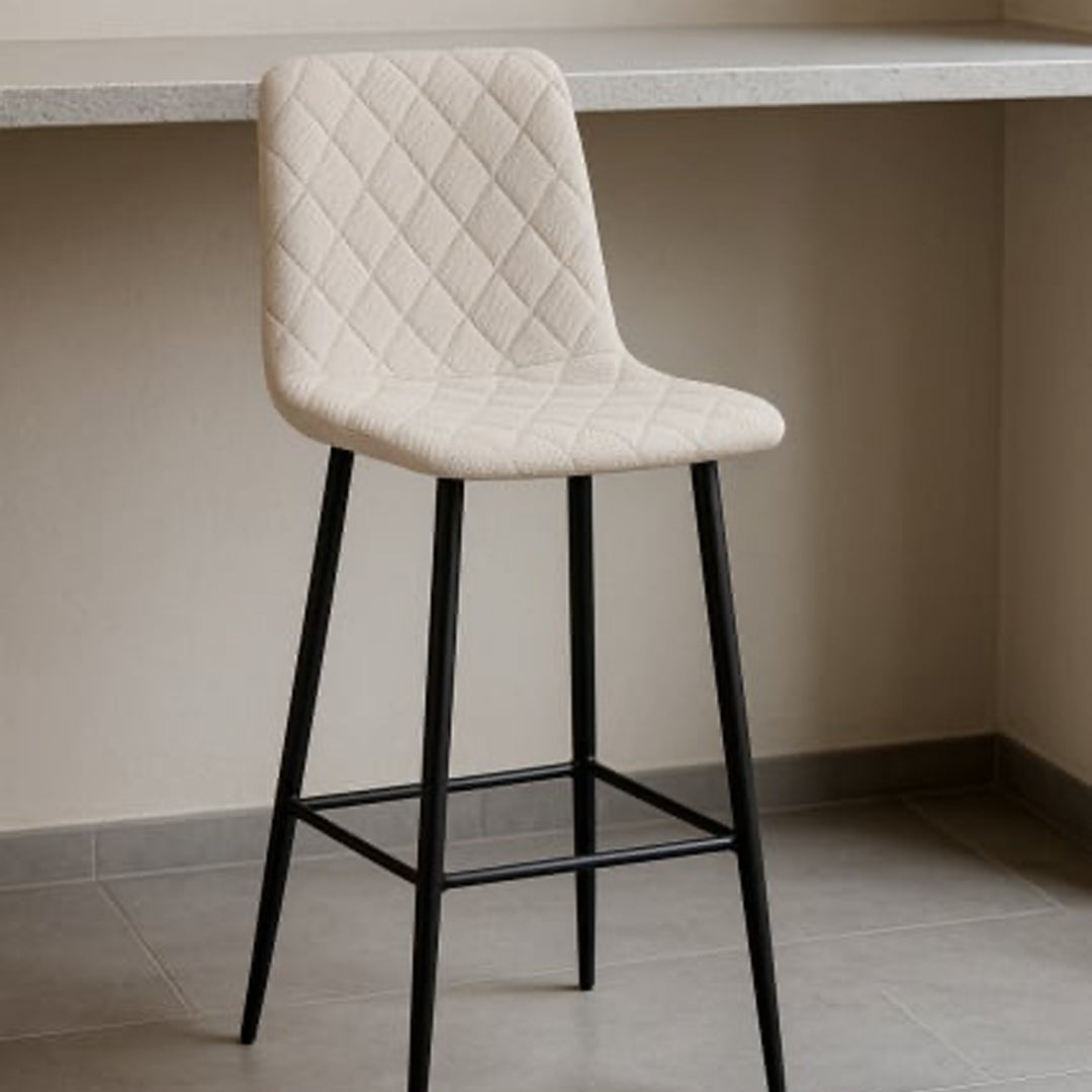 Barska stolica BC812 Bez/Noge crne mat 485x405x1100 mm