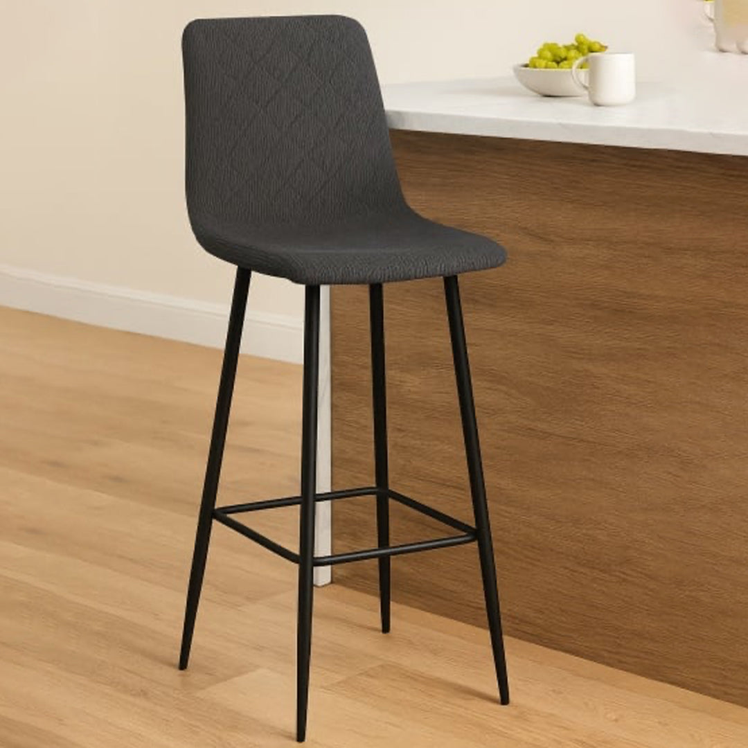 Barska stolica BC812 Tamno Siva/Noge crne mat 485x405x1100 mm