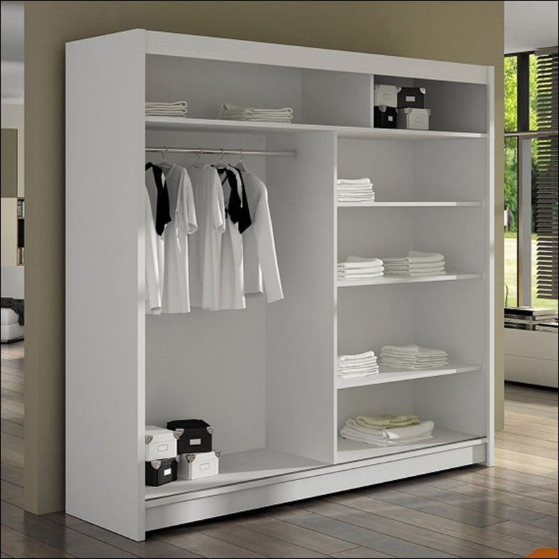 Klizni plakar Arti 3 Belo/Belo sa ogledalom 1800x2150x580 mm