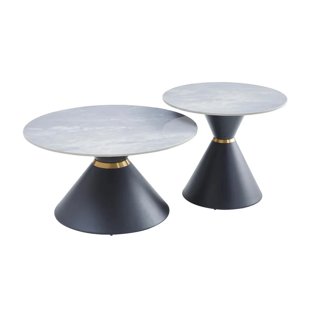 Klub sto CT 6055 Set, Siva ploca /Crno metalno postolje 800 + 600mm