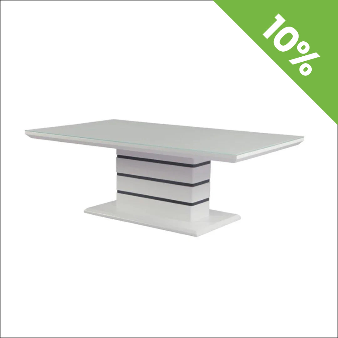 Klub sto CT1020 Medijapan beli vis.sjaj 1200x700x420 mm