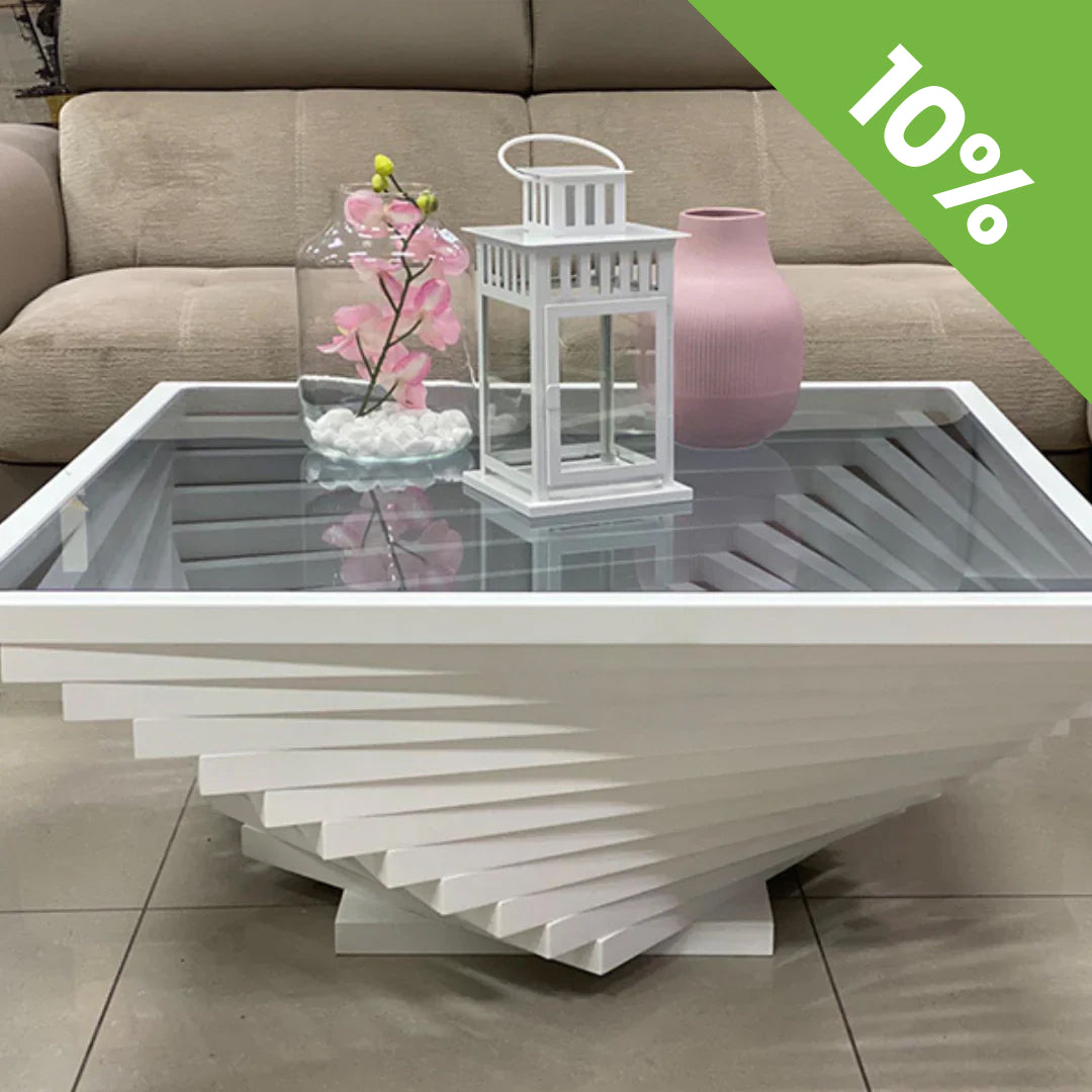 Klub sto Frezija Beli, 1012x1012x390 mm