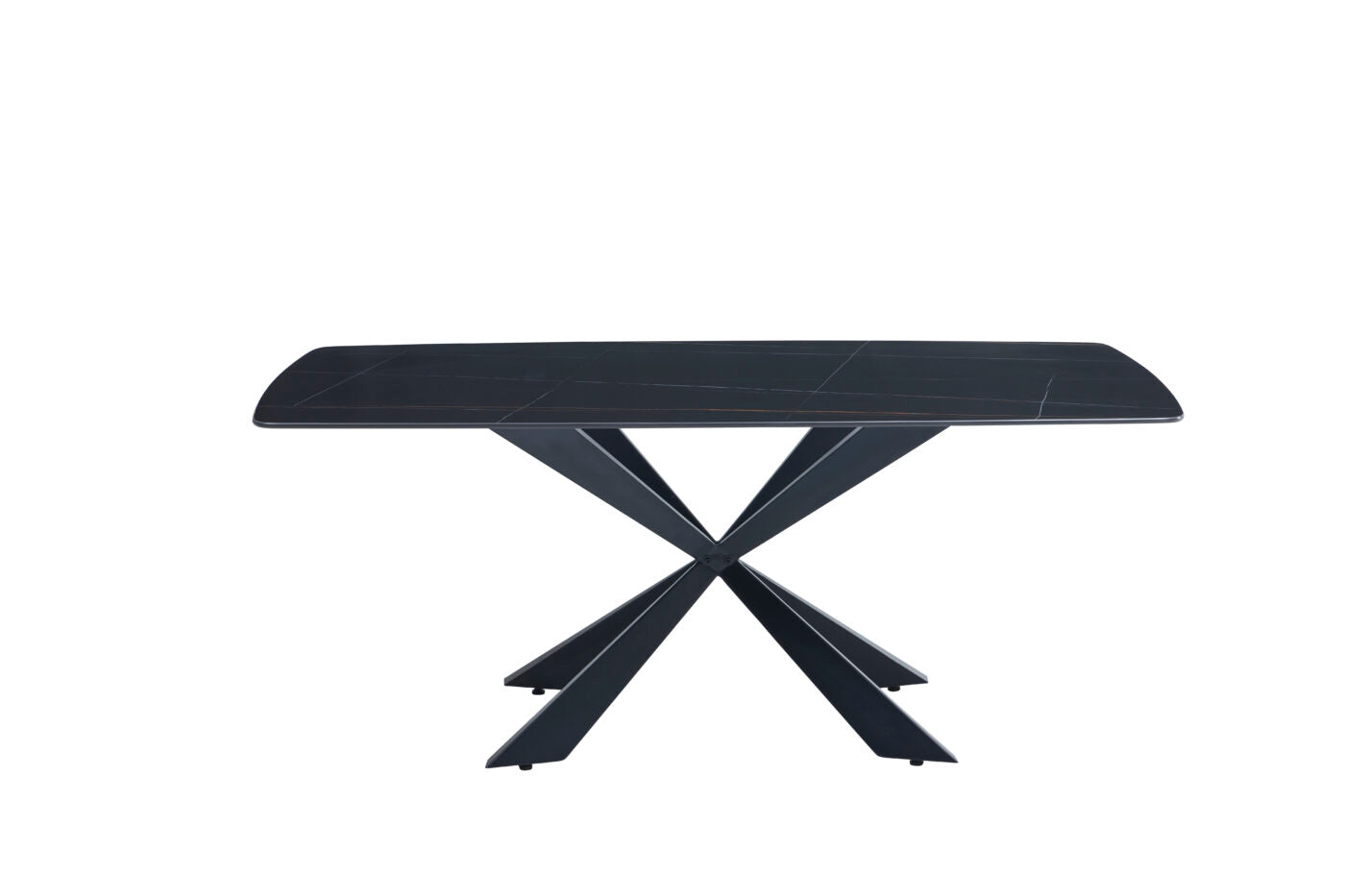Trpezarijski sto 2311 Crna keramicka ploca/Metalne crne noge 1600x900x760 mm