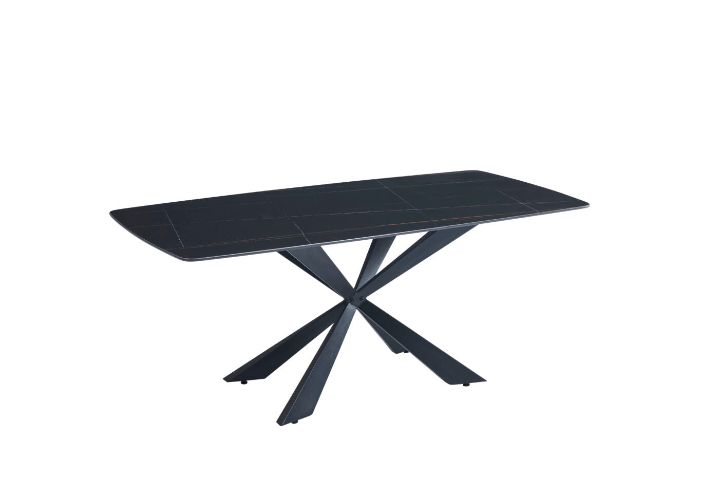 Trpezarijski sto 2311 Crna keramicka ploca/Metalne crne noge 1600x900x760 mm