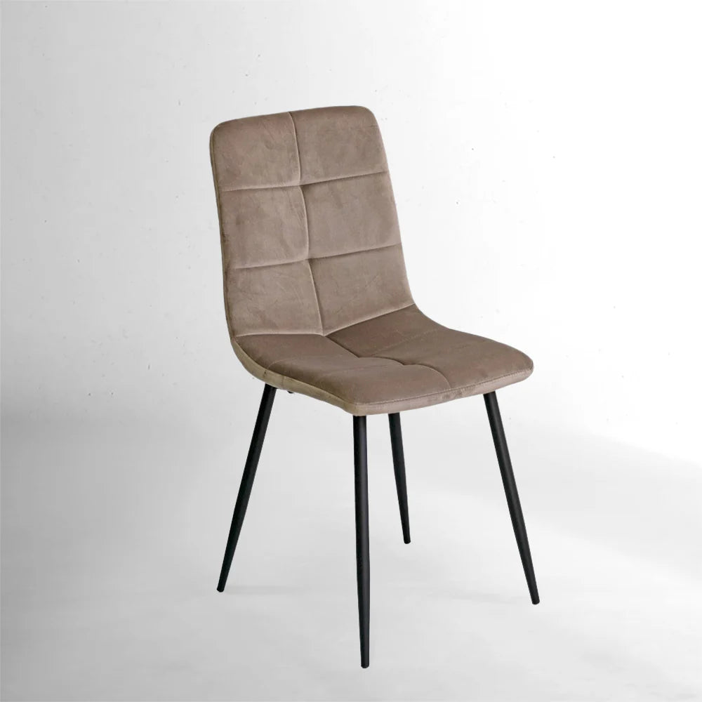 Trpezarijska stolica 1225 Bez/Metalne crne noge