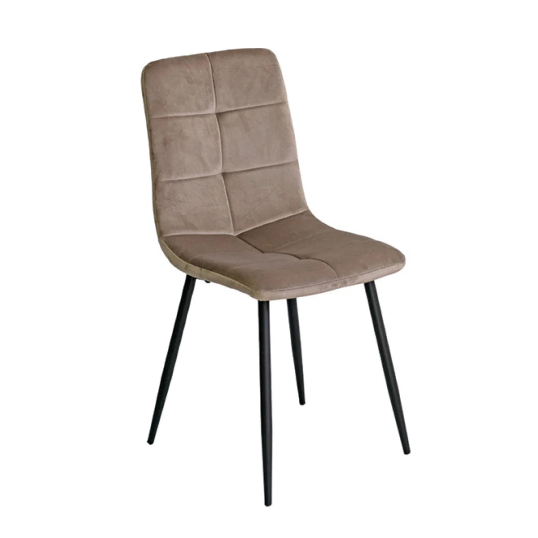 Trpezarijska stolica 1225 Svetlo Siva/Metalne crne noge