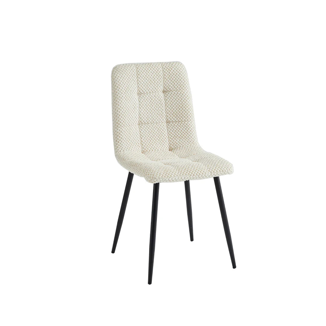 Trpezarijska stolica 1225 Vivaldi Krem/Metalne crne noge