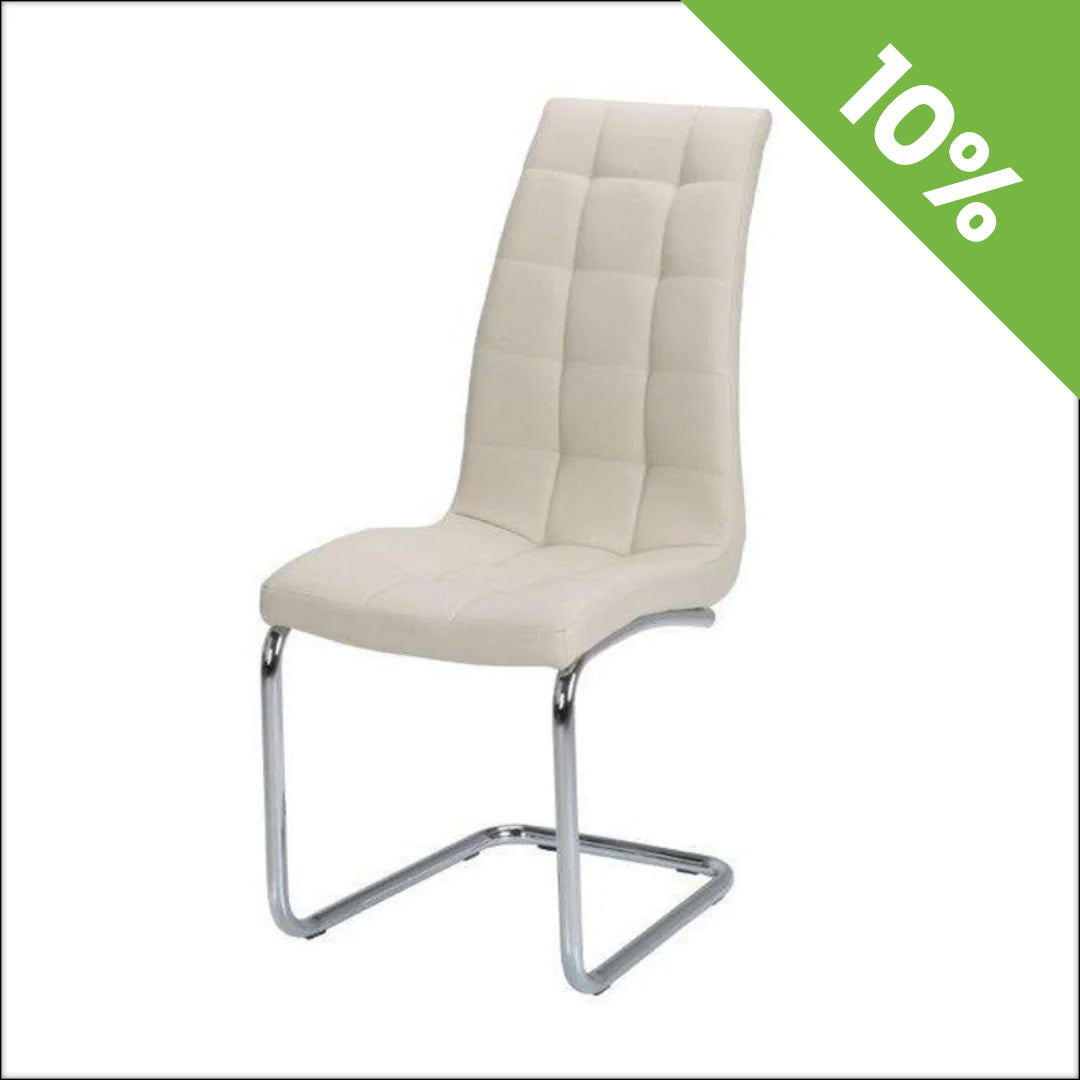 Trpezarijska stolica DC865 Noge hrom/Krem 59x43x104cm