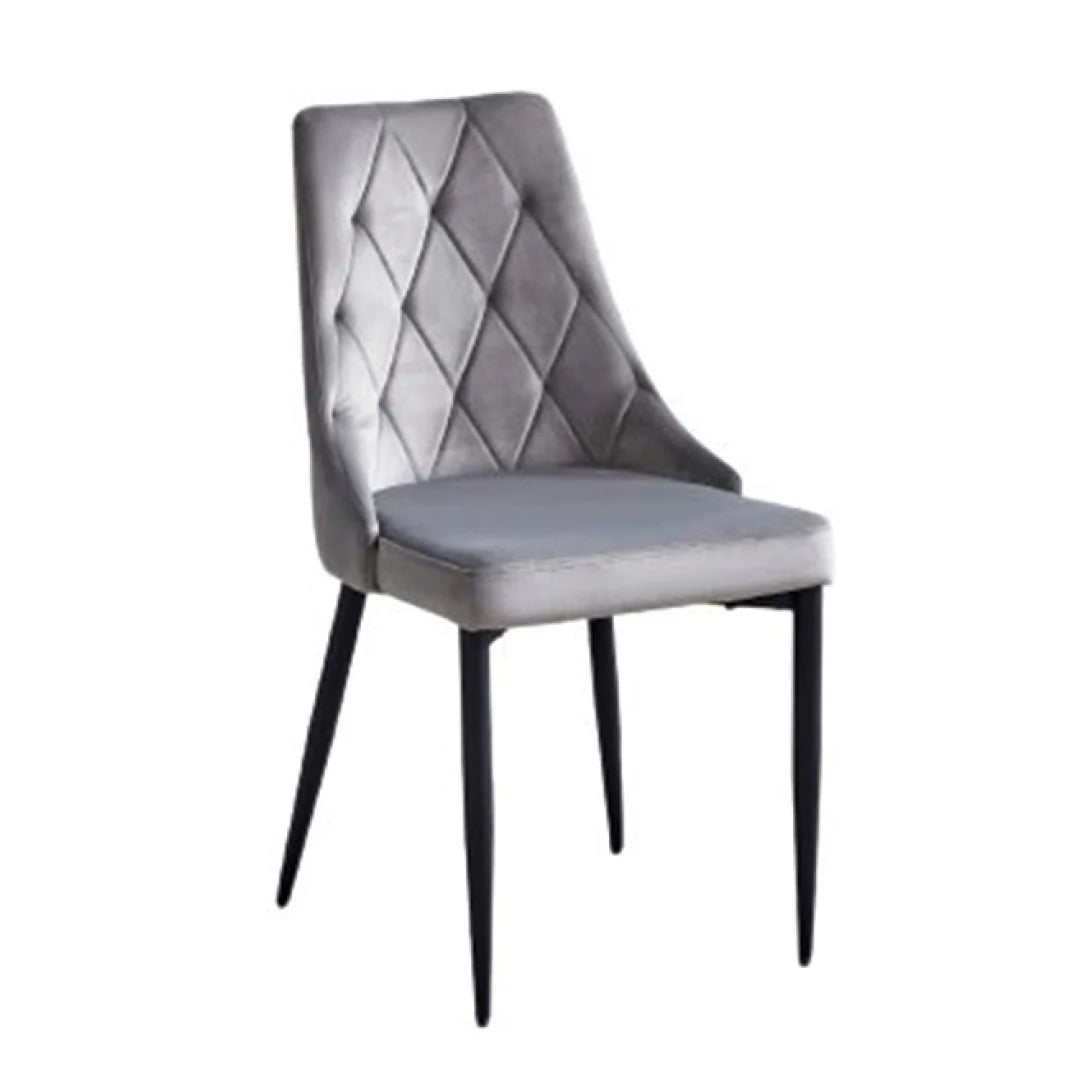 Trpezarijska stolica 1168 Tamno Siva/Metalne crne noge