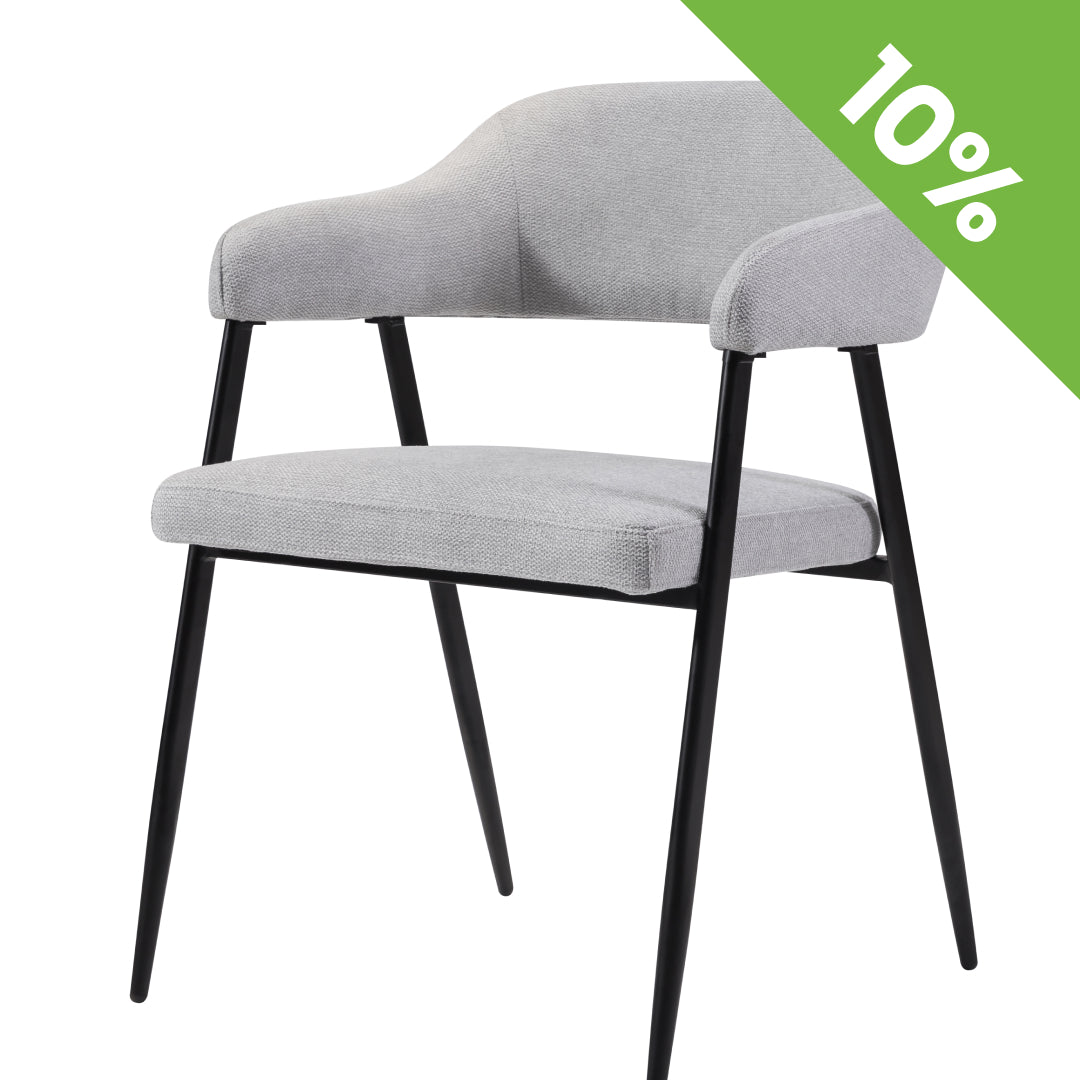 Trpezarijska stolica 2208 Srebrna/Crne metalne noge 550x575x770 mm