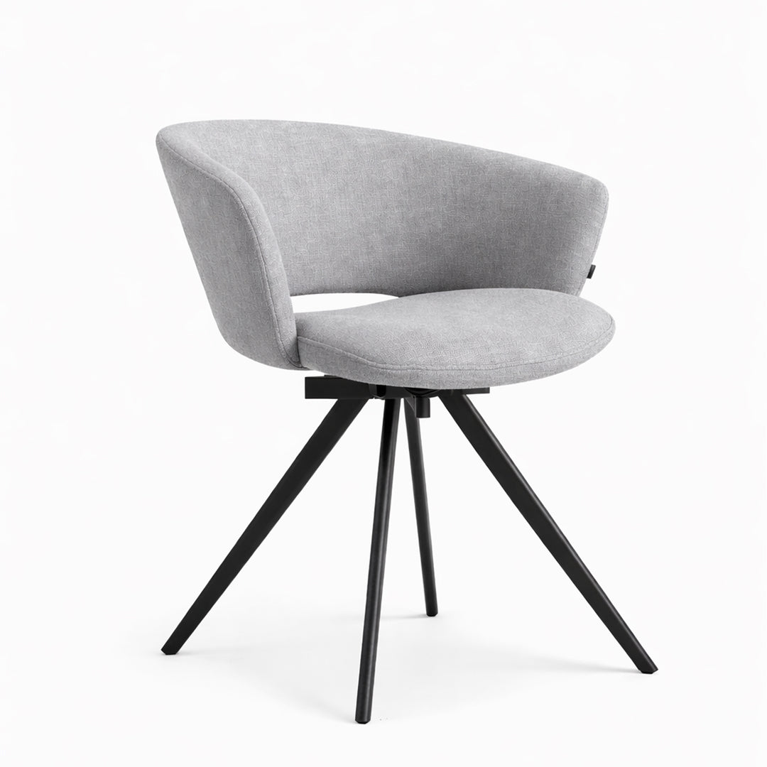 Trpezarijska stolica Coco Siva-Crne noge 660x620x820mm