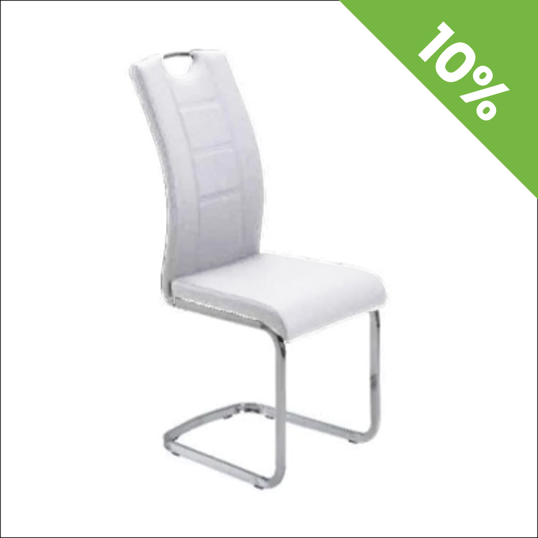 Trpezarijska stolica DC862 Noge hrom/Bela 580x430x980 mm