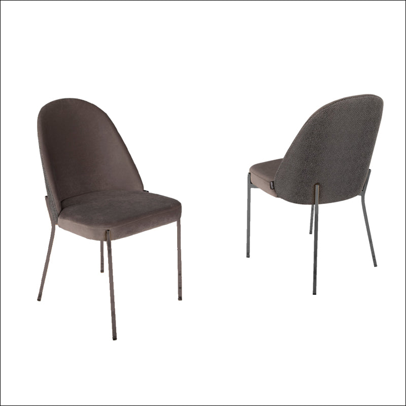 Trpezarijska stolica Verona Blue Gray/Dark nikl noge