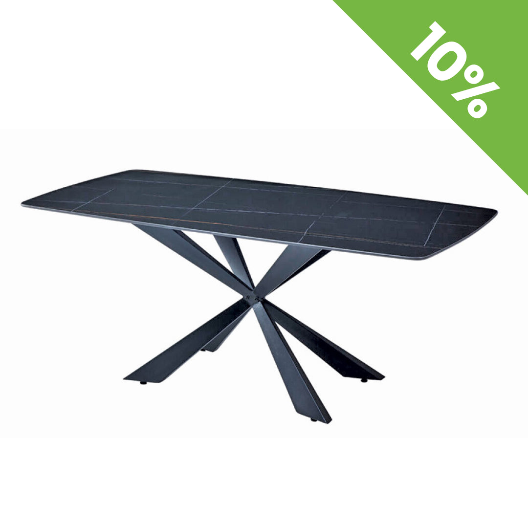 Trpezarijski sto 2311 Bela keramička ploca/Metalne drvo noge 1600x900x760 mm