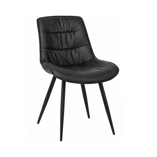 Trpezarijska stolica Valeta Crna-Crne noge 520x420x850mm