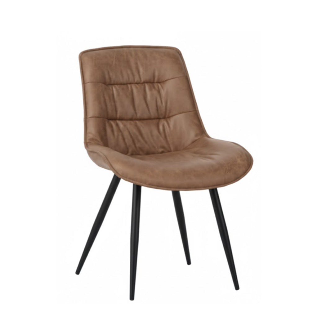Trpezarijska stolica Valeta BraonCrne noge 520x420x850mm