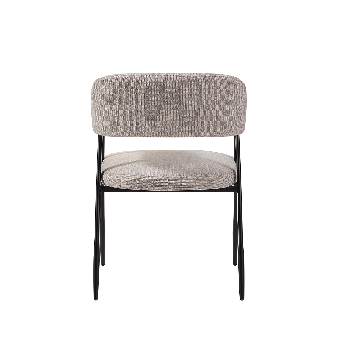 Trpezarijska stolica 2208 Bež/Crne metalne noge 550x575x770 mm