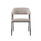 Trpezarijska stolica 2208 Bež/Crne metalne noge 550x575x770 mm