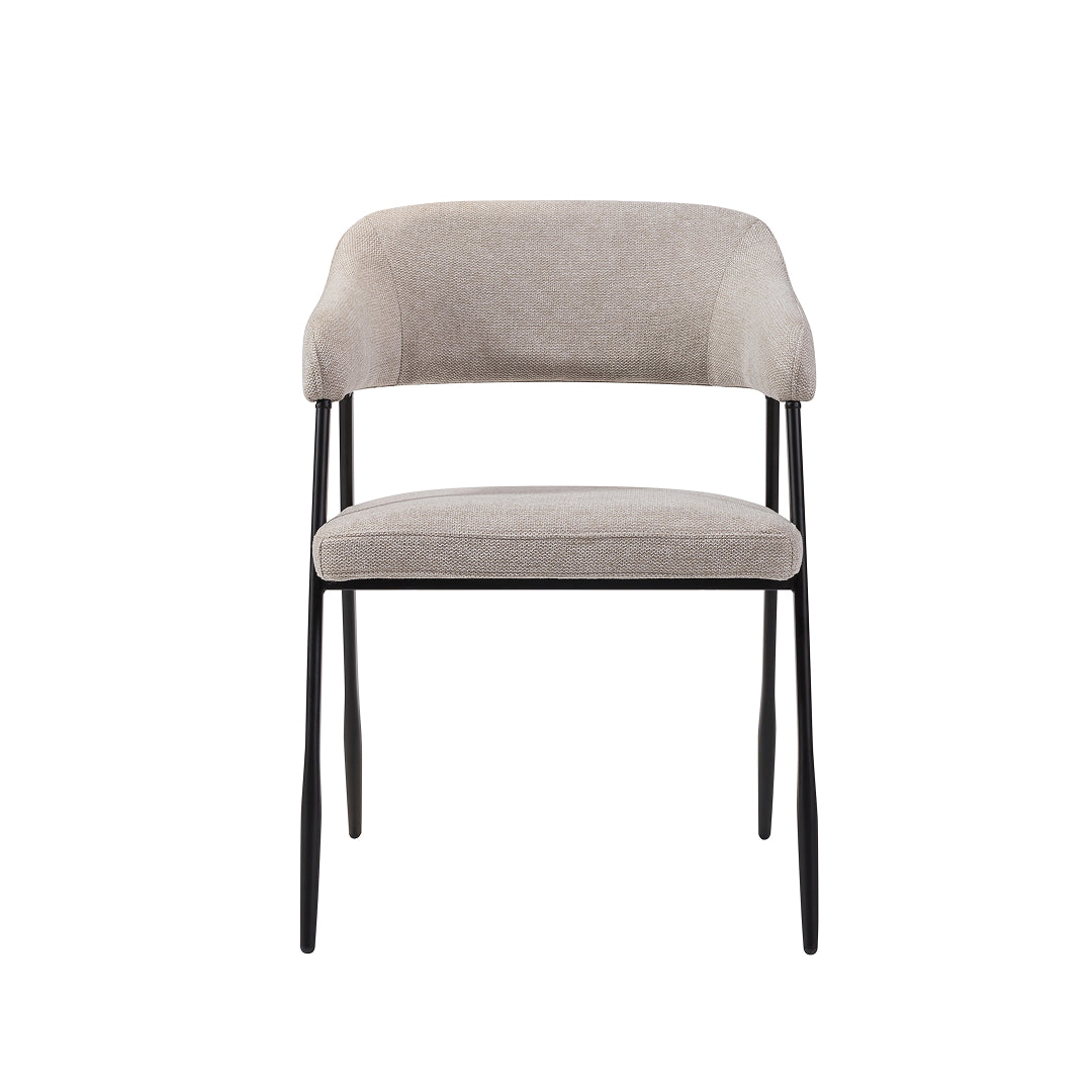 Trpezarijska stolica 2208 Bež/Crne metalne noge 550x575x770 mm