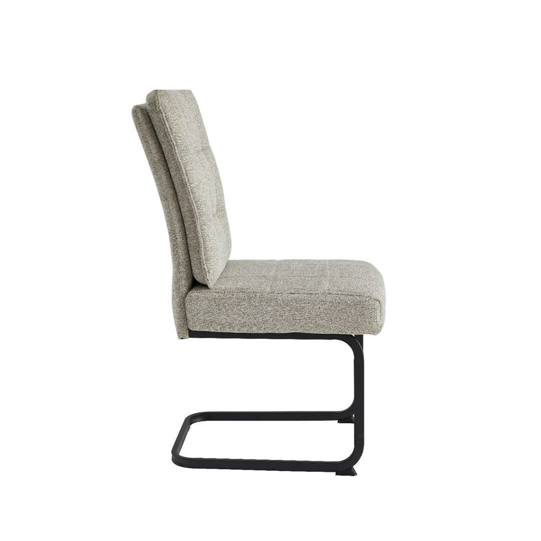 Trpezarijska stolica Molde Bež/Crne metalne noge 575x455x850