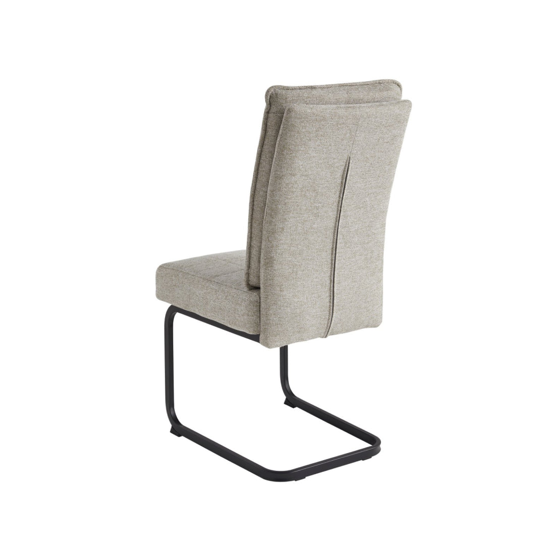 Trpezarijska stolica Molde Bež/Crne metalne noge 575x455x850