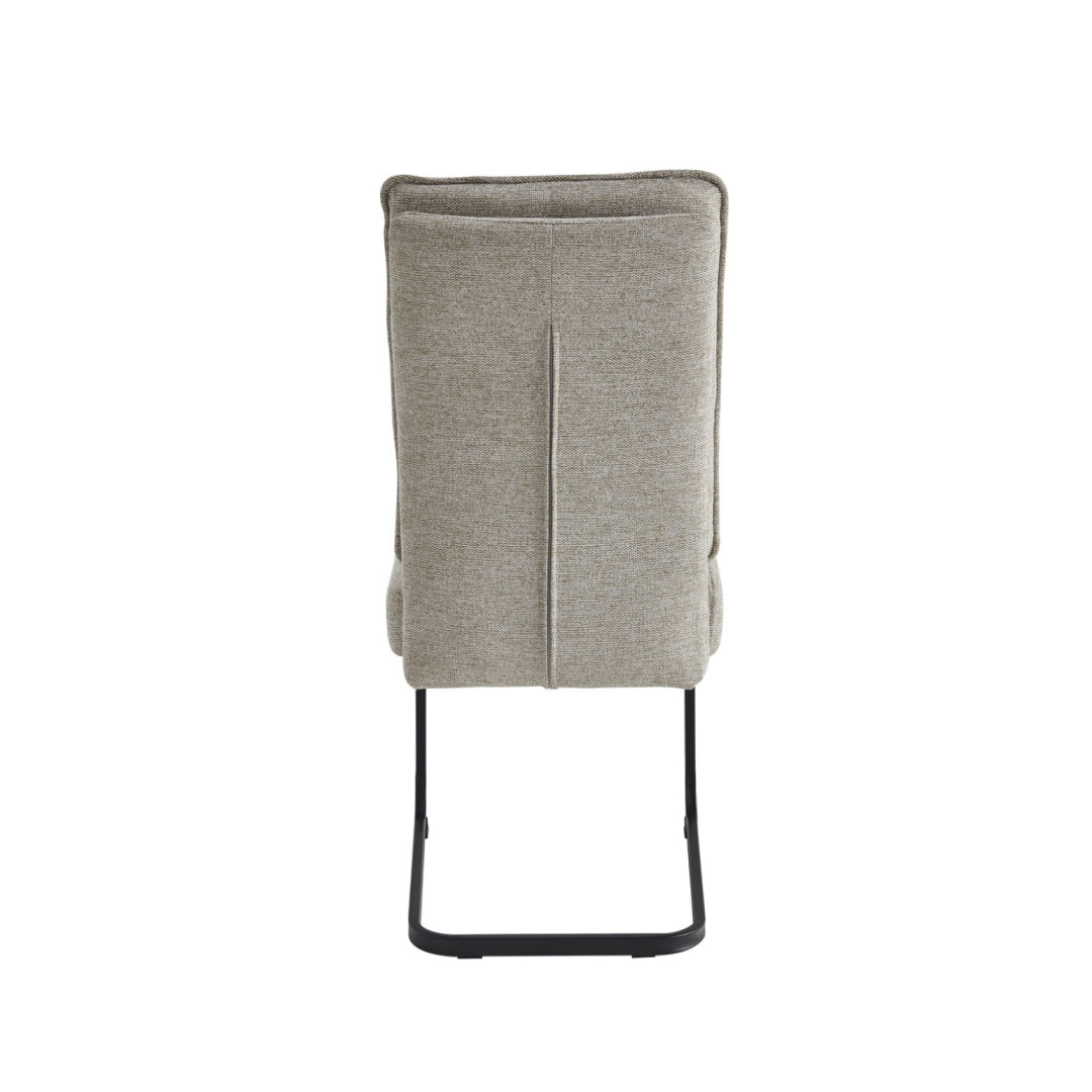 Trpezarijska stolica Molde Bež/Crne metalne noge 575x455x850