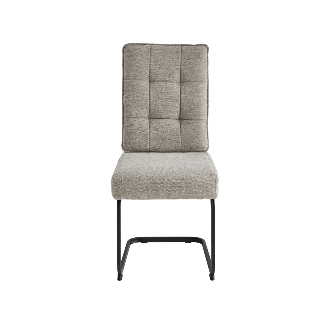 Trpezarijska stolica Molde Bež/Crne metalne noge 575x455x850