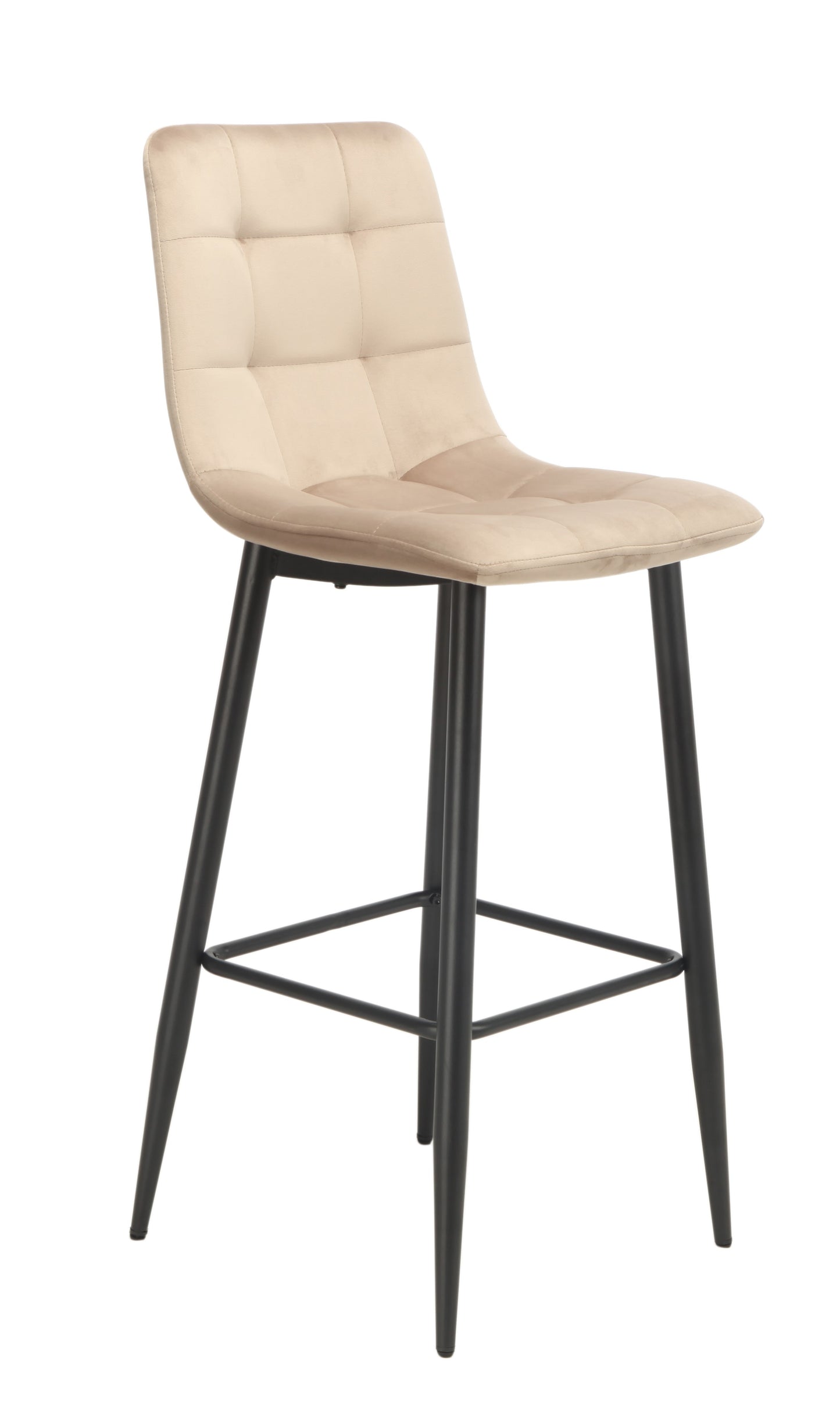 Barska stolica Braga Bez/Crne metalne noge 1722, 430x360x660/990mm