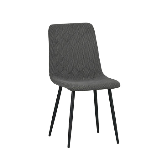 Trpezarijska stolica Vienna Tamno Siva Crne mat noge 445x400x885mm
