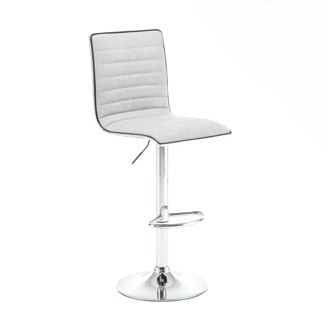 Barska stolica 033 Bela /Hrom metalna baza 400x480x940(1150) mm