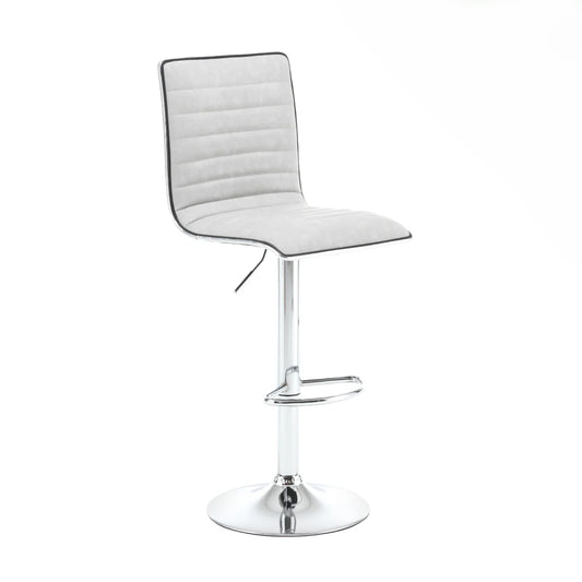 Barska stolica 033 Bela /Hrom metalna baza 400x480x940(1150) mm