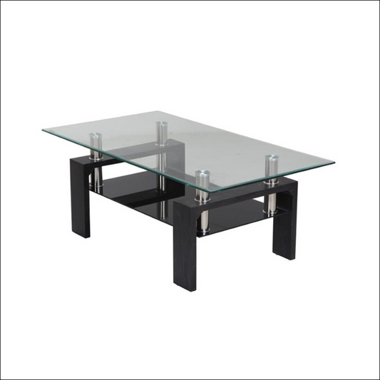 Klub sto CT1007 Crno staklo 1100x600x430 mm