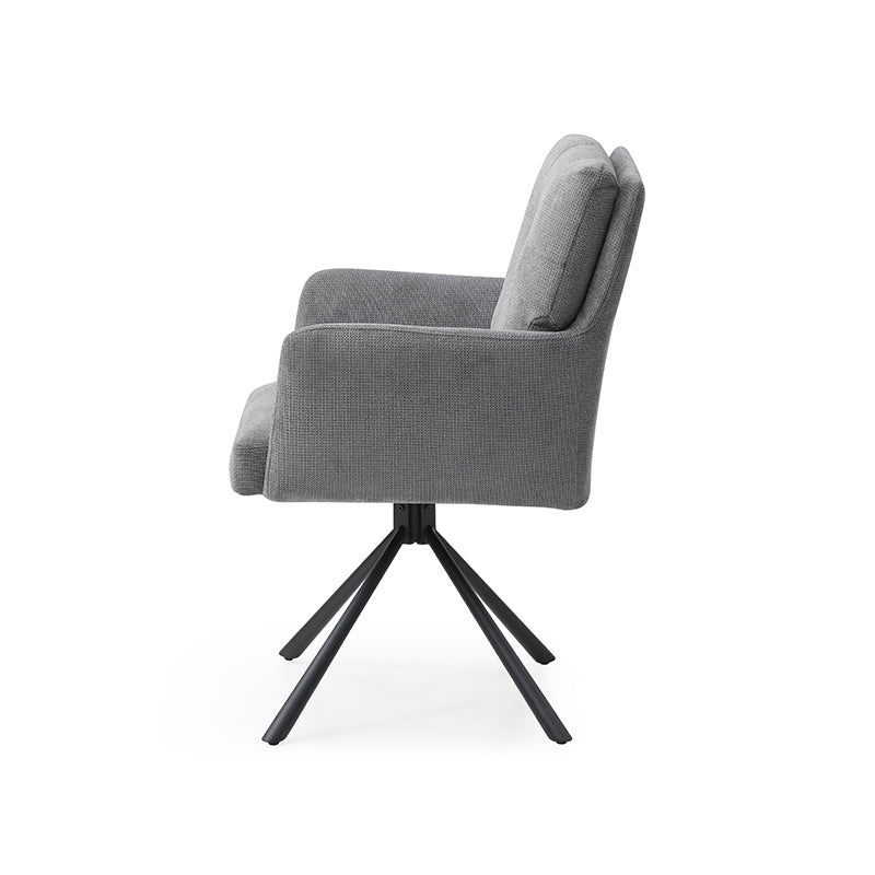 Trpezarijska stolica Jameson Siva/Crne Metalne noge