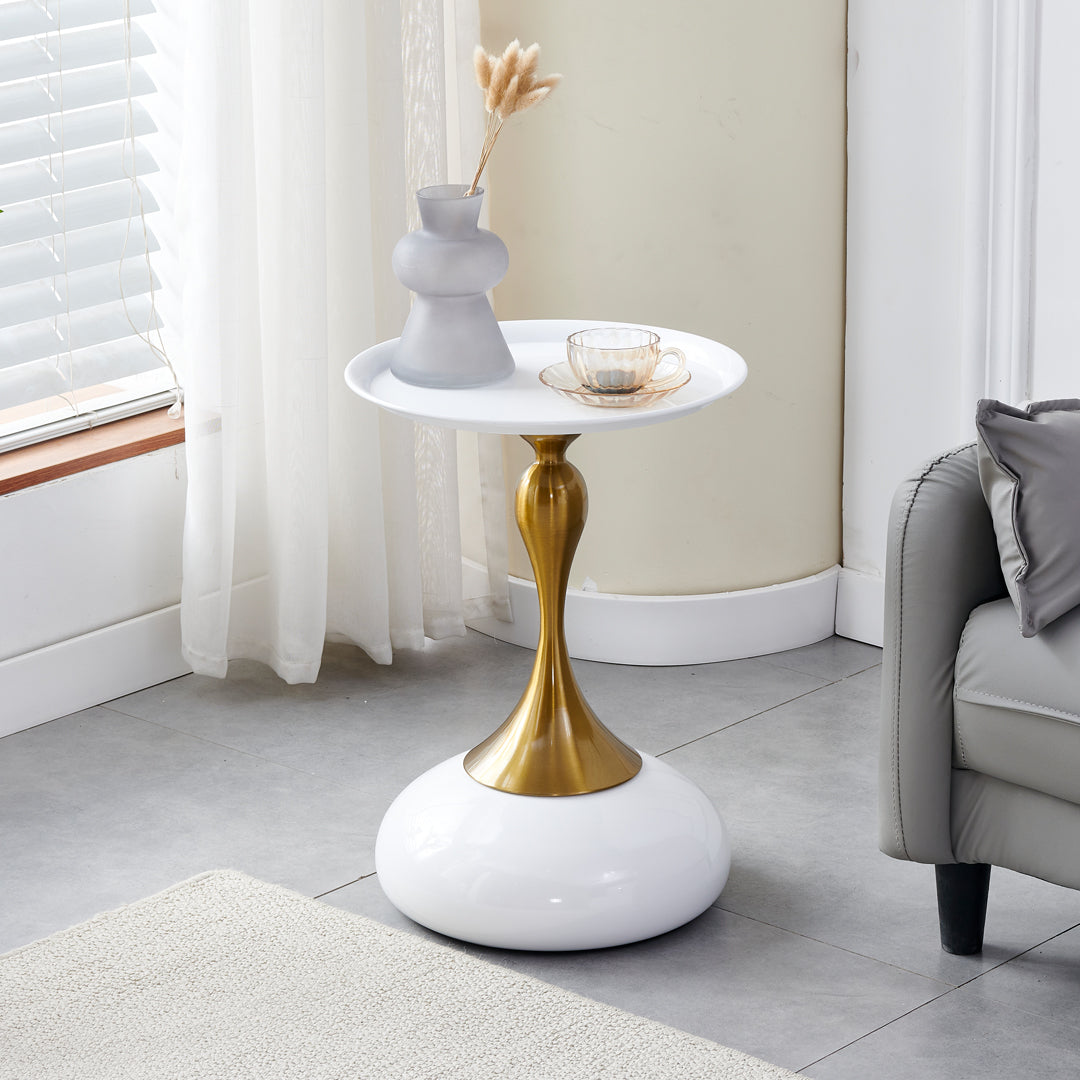 Klub sto 6170 Beli/Zlatni stub fi 39x530mm