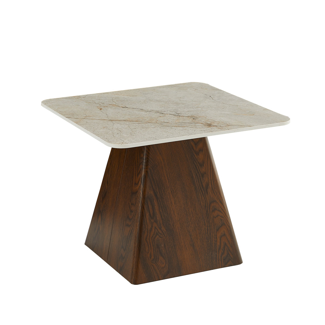 Klub sto CT 6050 Bez keramička ploča/Braon metalno postolje 600x600x480mm