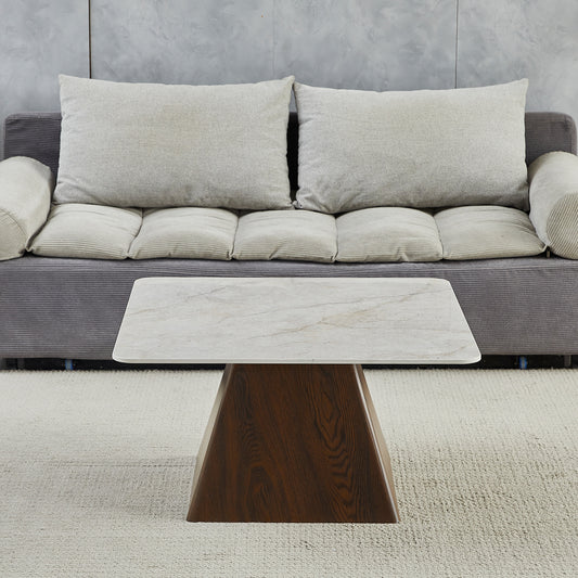 Klub sto CT 6050 Bez keramička ploča/Braon metalno postolje 800x800x430mm