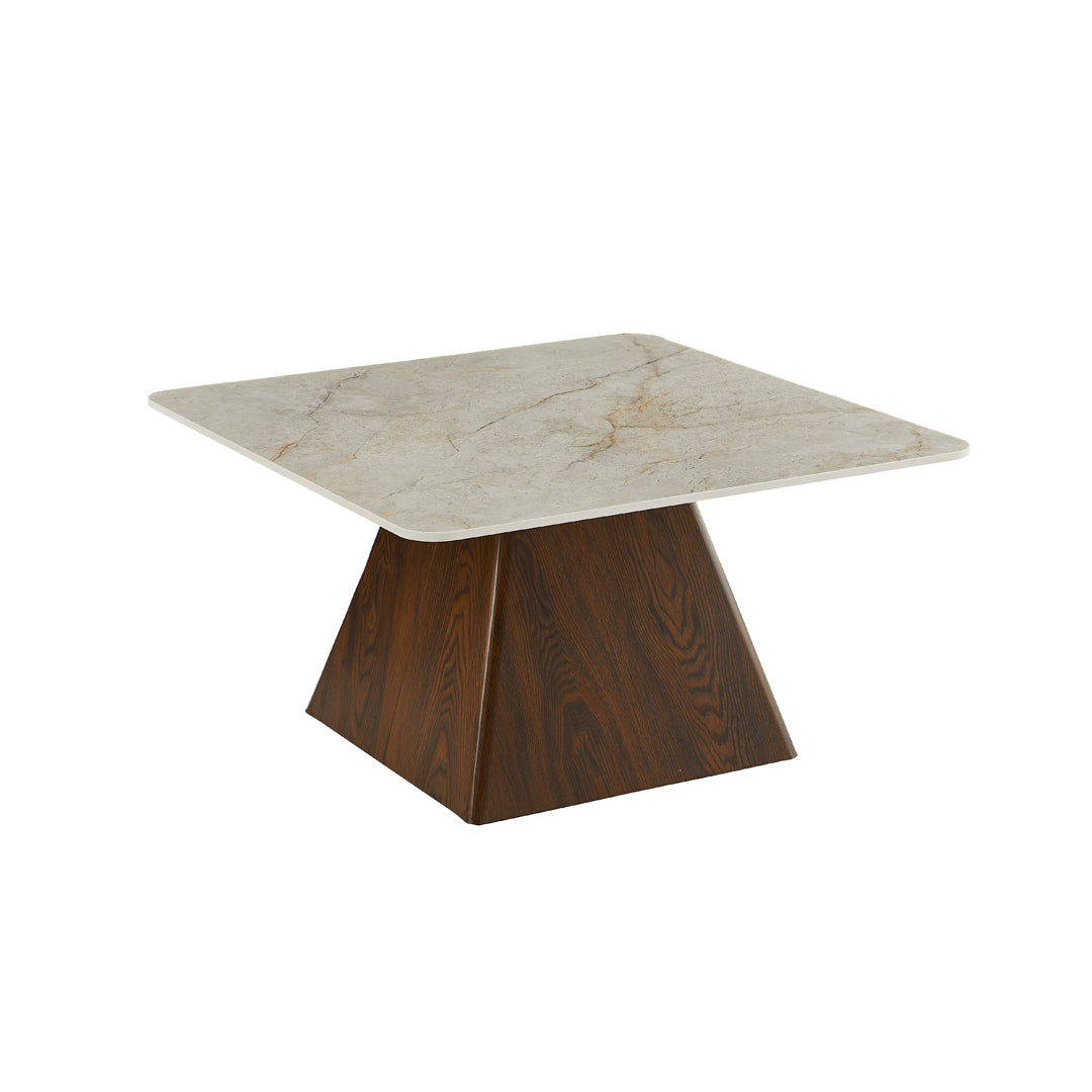 Klub sto CT 6050 Bez keramička ploča/Braon metalno postolje 800x800x430mm