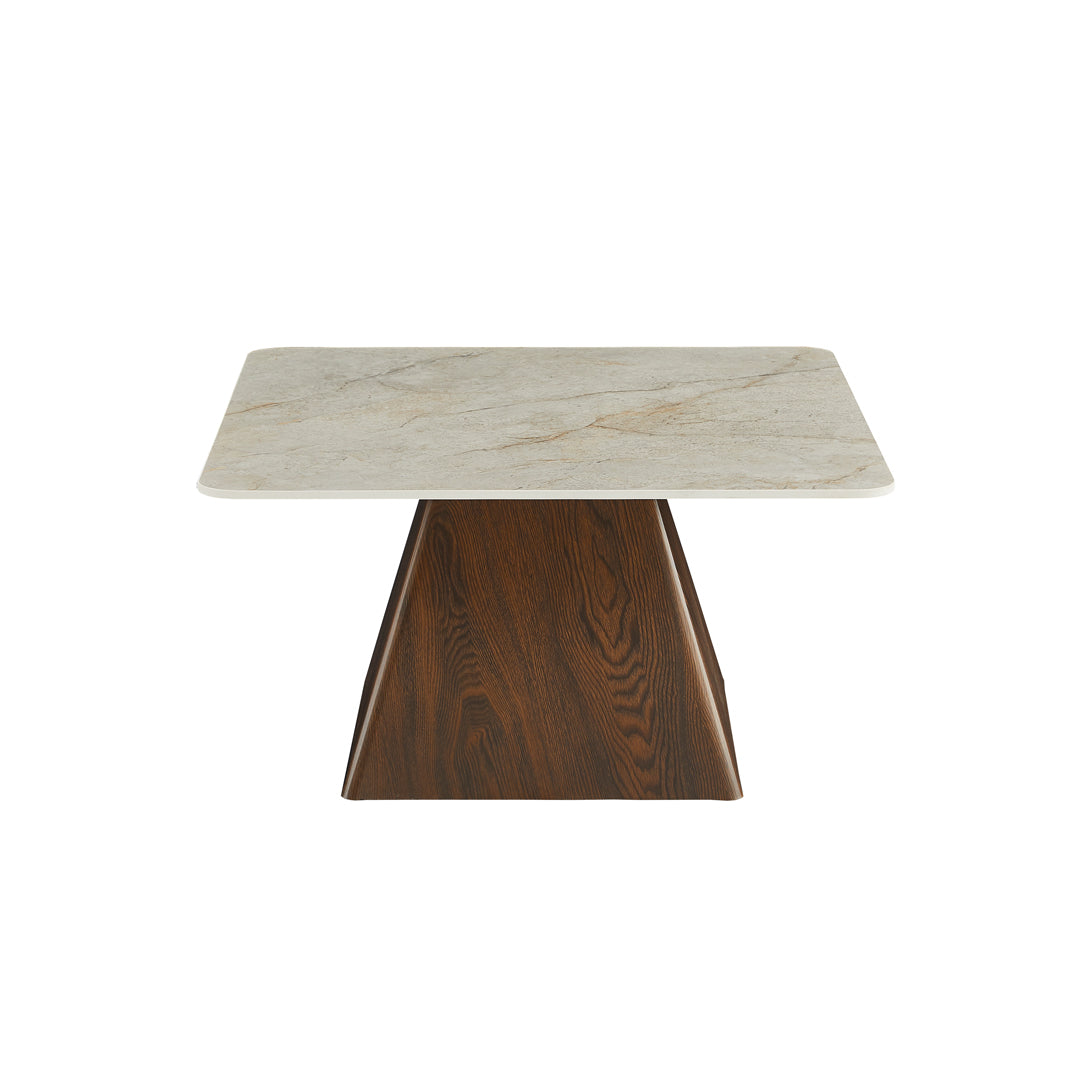 Klub sto CT 6050 Bez keramička ploča/Braon metalno postolje 800x800x430mm