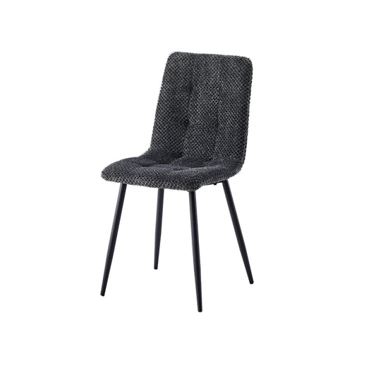 Trpezarijska stolica 1225 Vivaldi Siva/Metalne crne noge