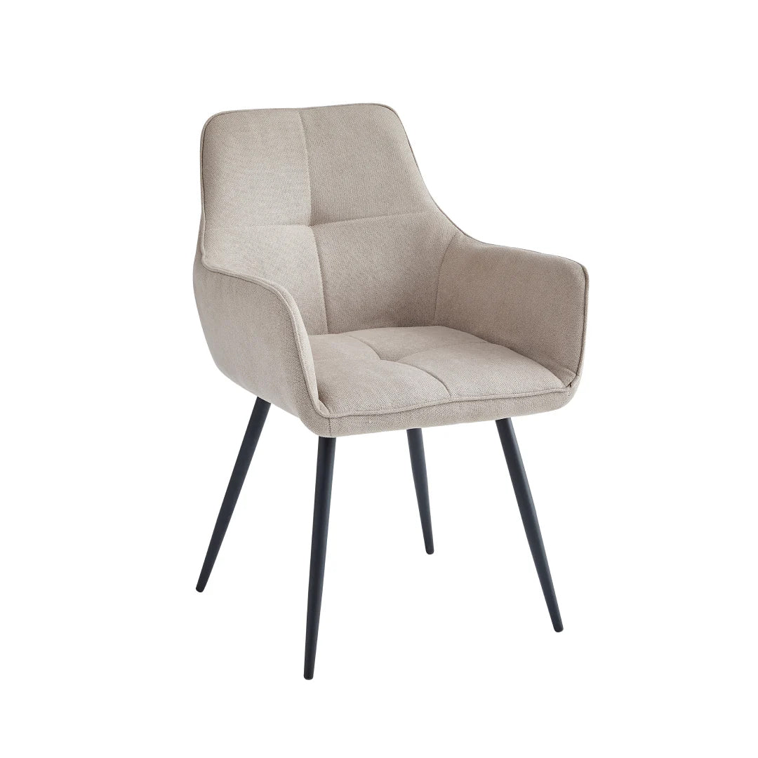 Trpezarijska stolica 555 Bež/Crne metalne noge