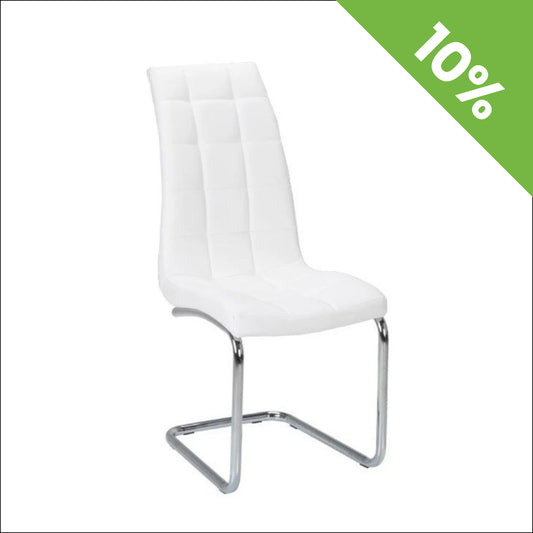 Trpezarijska stolica DC865 Noge hrom/Bela 590x430x1040 mm