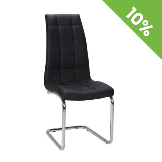 Trpezarijska stolica DC865 Noge hrom/Crna 590x430x1040 mm